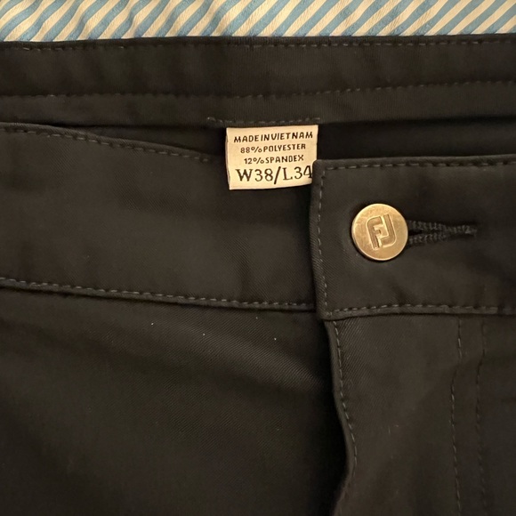 FJ Men’s Classic Navy Blue Golf Pants with White Stitching - Picture 6 of 6